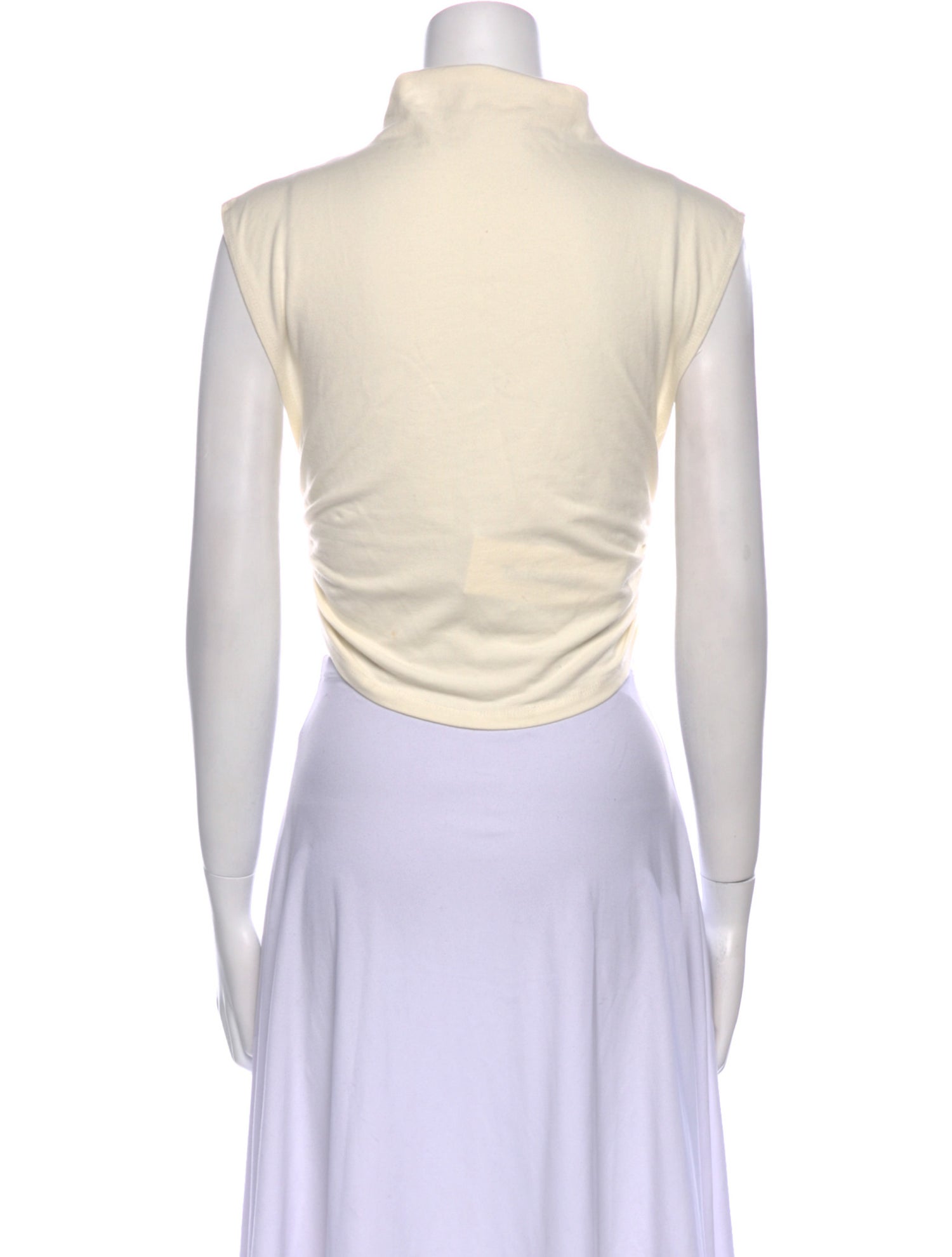 Reformation Mock Neck Sleeveless Crop Top